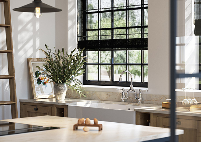 Brescia Voile, Raven Black - Roman Blind - Image 5